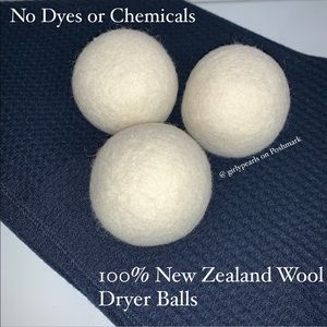 Hand Felted 100% New Zealand Wool Dryer Balls NEW